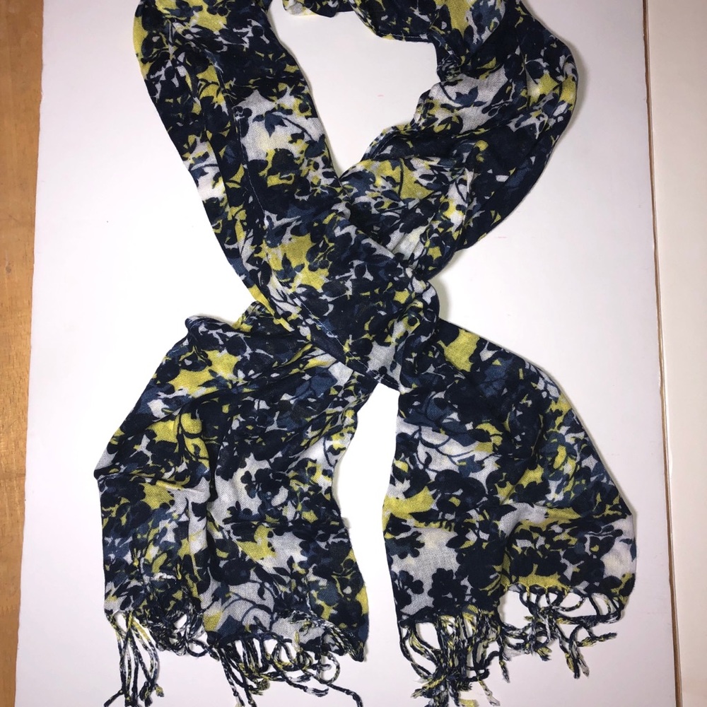 Blue Floral Scarf
